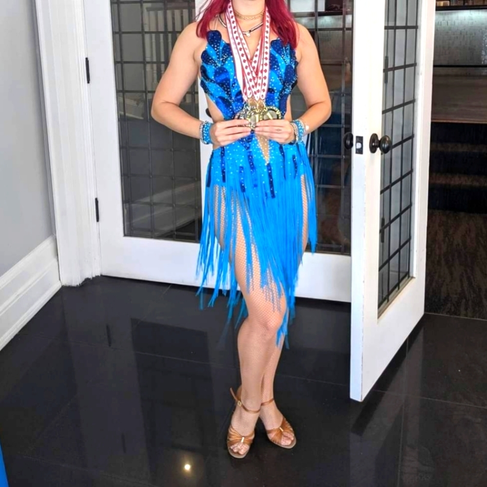 Dance costum blue dress